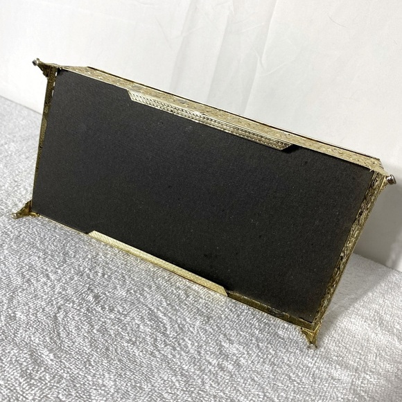 Vintage Gold Tone Metal Tissue Box Cover - Picture 6 of 12